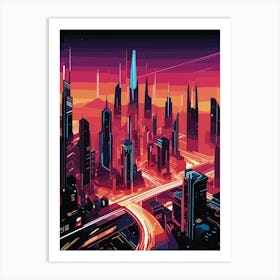 Futuristic Cityscape Art Print