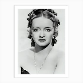 Portrait Of American Screen Legend Bette Davis Art Print