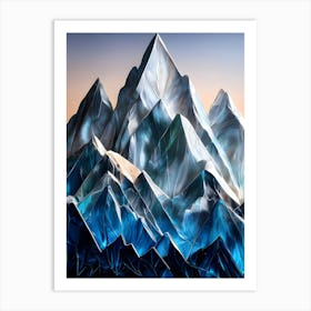 Colorful Acrylic Mountain Art Art Print