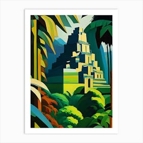 Tikal National Park Guatemala Cubo Futuristic Art Print