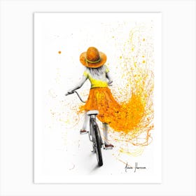 Her First Bicycle Art Print