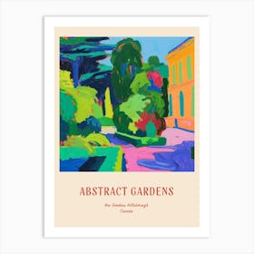 Colourful Gardens Kew Gardens Hillsborough Canada 4 Red Poster Art Print