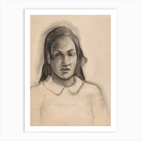 Portrait Of Tehamana, Paul Gauguin Art Print