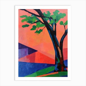 Bay Laurel Tree Cubist 2 Art Print