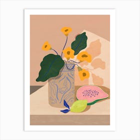 Lemon Papaya Art Print