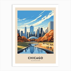 Millennium Park 7 Chicago Travel Poster Art Print