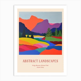 Colourful Abstract Rocky Mountain National Park Usa 5 Poster Art Print