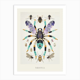 Colourful Insect Illustration Tarantula 9 Poster Art Print