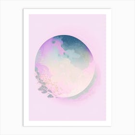 Moon Phase Gouache Space Art Print