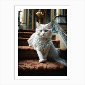 Cat In A Dress Art Print