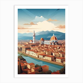 Florence, Italy, Geometric Illustration 1 Art Print