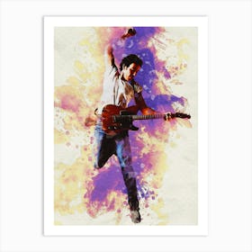 Smudge Of Portrait Bruce Springsteen Jump Born In Usa Art Print