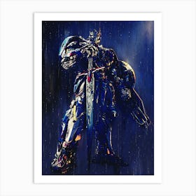 Transformer Optimus Prime Go To Battle Art Print