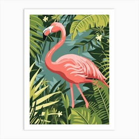 Greater Flamingo Kenya Tropical Illustration 5 Art Print