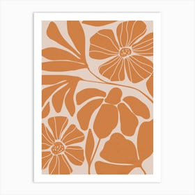 Orange Flowers Art Print