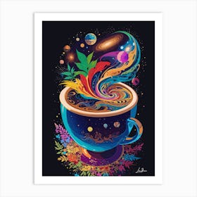 Cosmic Black Coffee Art Print