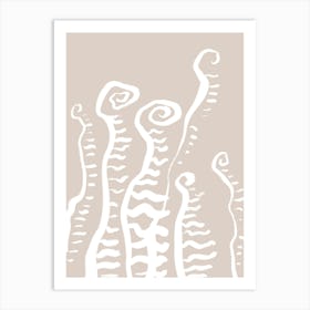 Fern Scandinavian Minimalist Abstract Art Print