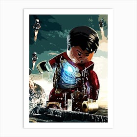 Lego Iron Man movie Art Print