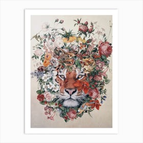 Flower Tiger Art Print