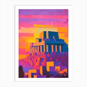 Acropolis Sunset Art Print