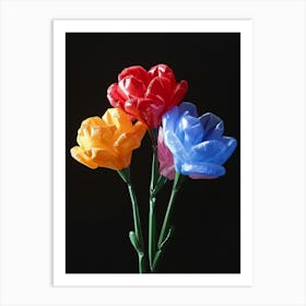 Bright Inflatable Flowers Carnations 7 Art Print