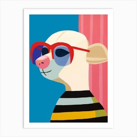 Little Ferret Wearing Sunglasses Art Print