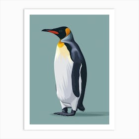 King Penguin King George Island Minimalist Illustration 2 Art Print