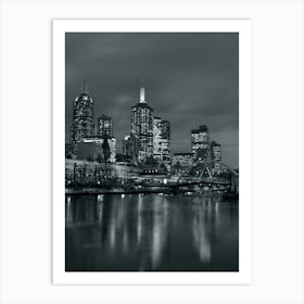 Melbourne Skyline 2 Art Print