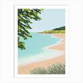 Holkham Bay Beach, Norfolk Contemporary Illustration   Art Print