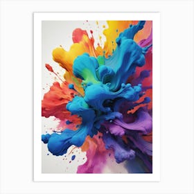 Colorful Paint Splash 4 Art Print