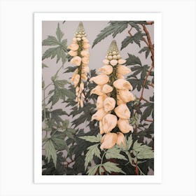 Flower Illustration Aconitum 3 Art Print