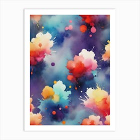 Watercolor Splashes 4 Art Print