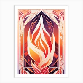 Geometric Flame Art Print