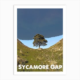 Sycamore Gap, Hadrian's Wall, Tree, National Park, Print Art Print