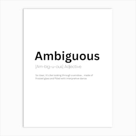 Ambiguous Definition Meaning Póster