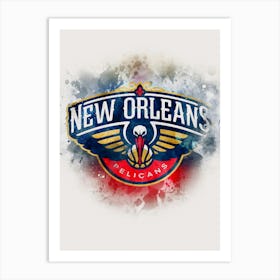 New Orleans Pelicans Paint Art Print