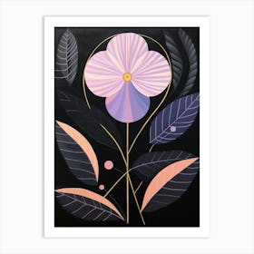 Lilac 4 Hilma Af Klint Inspired Flower Illustration Art Print