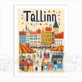 Aihrgdesign A 1970s Inspired Travel Poster For Tallinn Art Print