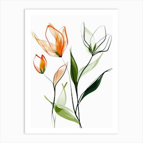 Abstract Flowers 23 Art Print