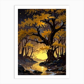 Autumn Tree In The Forest 1 Art Print