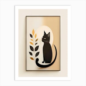 Cat Minimalist Illustration Art Print