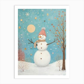 Story Of A Snowman Art Print