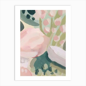 Pinks And Greens Art Print