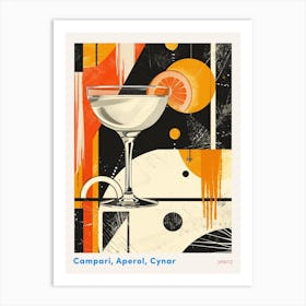 Art Deco Spirtz Inspired Cocktail 2 Poster Art Print