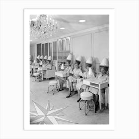 Beauty Salon, Vintage Black and White Old Photo Art Print