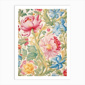 Floral Wallpaper 296 Art Print