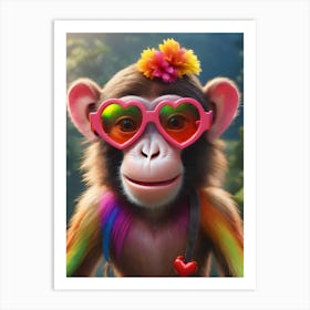 Monkey In Sunglasses 5 Art Print