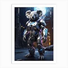 Koala In Cyborg Body #3 Art Print