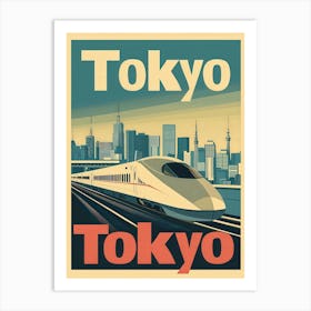 Aihrgdesign A Mid Century Modern Travel Poster For Tokyo Show 0dda53ba C866 4058 B67c E0d8428a4516 2 Art Print