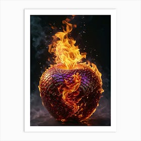 Dragon Apple Art Print